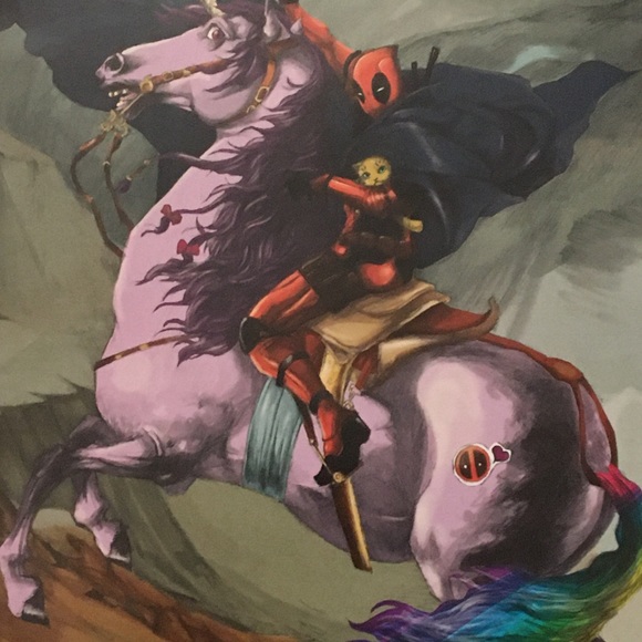 Deadpool comic Art matted Pop unicorn - Picture 2 of 3